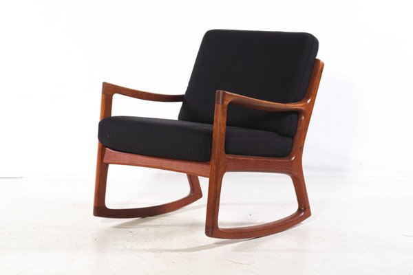 Teak Rocking Chair By Ole Wanscher For France Søn 1960s Teak Rocking Chair By Ole Wanscher For France Søn