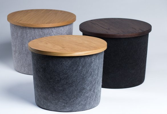 Felt Storage Stool From Woh For At, Wooden Storage Stool
