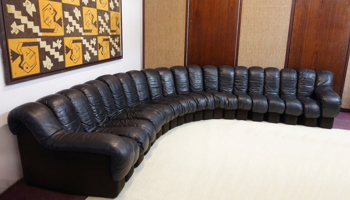 Large Black Non Stop Ds 600 Sofa From De Sede 1970s For At Pamono Large Black Non Stop Ds 600 Sofa From De Sede 1970s 1