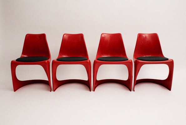 Vintage Red Plastic Chairs By Steen Ostergaard For Cado 1971 Set Of 4 For Sale At Pamono Vintage Red Plastic Chairs By Steen Ostergaard For Cado 1971 Set Of 4 For Sale At Pamono