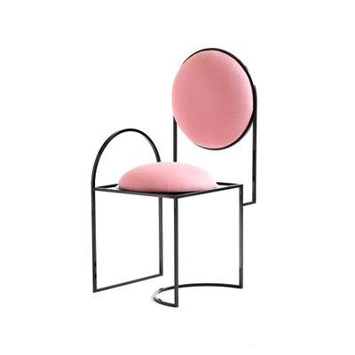 Solar Stuhl Aus Stahl Rosa Wolle Von Bohinc Studio