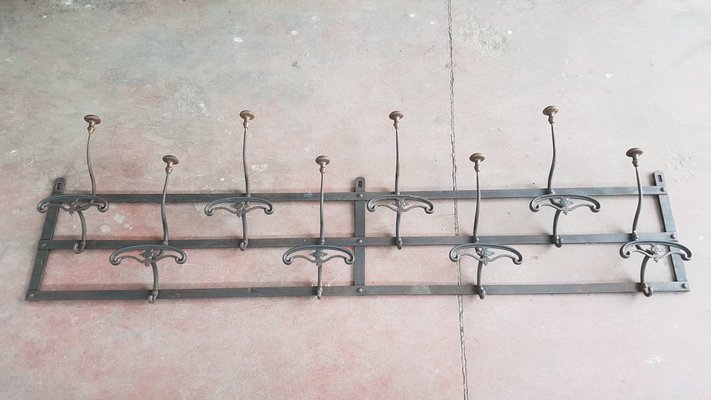 Antique Coat Rack With 8 Hooks For, Antique Wall Coat Hooks