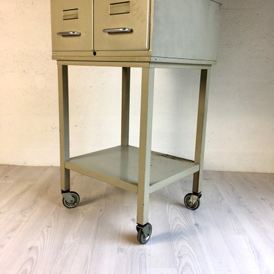 Vintage Flambo Metal Locker On Wheels 1970s For Sale At Pamono