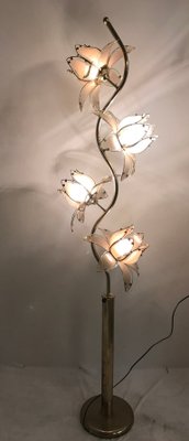 glass flower floor lamp