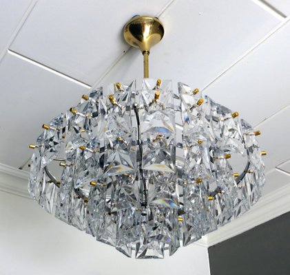 Crystal Glass Prism Chandelier from Kinkeldey, 1960s Crystal Glass Prism Chandelier from Kinkeldey, 1960s