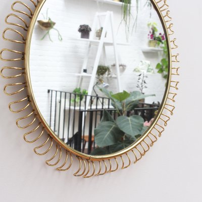 Round Wall Mirror In Brass By Josef Frank 1960s For At Pamono Round Wall Mirror In Brass By Josef