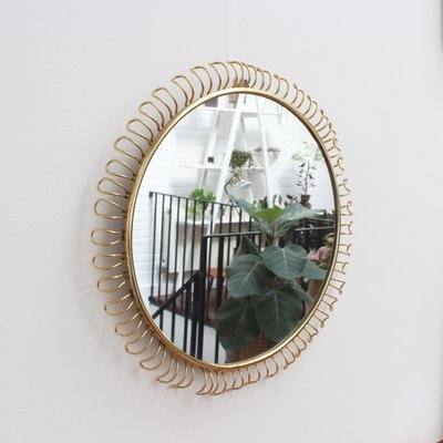 Round Wall Mirror In Brass By Josef Frank 1960s For At Pamono Round Wall Mirror In Brass By Josef