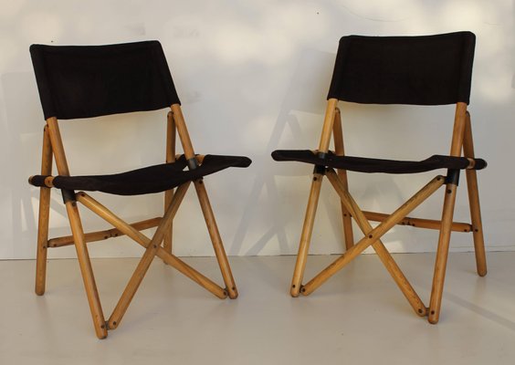 Italian Folding Chairs By Sergio Asti For Zanotta 1960s Set Of 4 Italian Folding Chairs By Sergio Asti For Zanotta 1960s Set Of 4 1