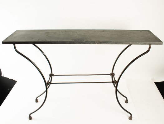 Napoleon Iii Wrought Iron Console Table With Marble Top For At Napoleon Iii Wrought Iron Console Table With Marble Top 1