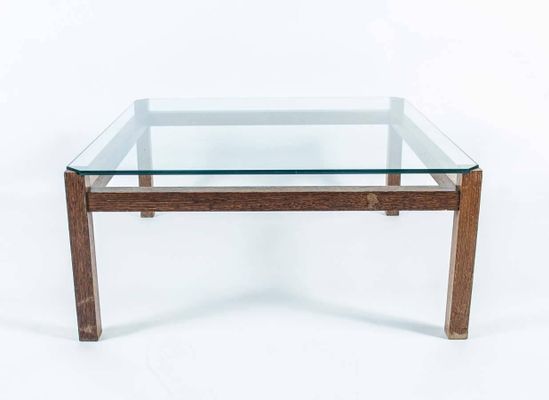 Mid-Century Wengeholz & Glas Couchtisch von Kho Liang Ie für ... Mid-Century Wengeholz & Glas Couchtisch von Kho Liang Ie für ...