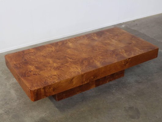 Vintage French Burl Wood Coffee Table
