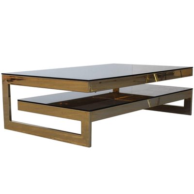Two Tier Coffee Table From Belgo Chrom, Two Tiered Coffee Table Wood