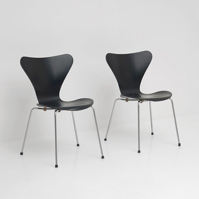 Mid Century 3107 Butterfly Chair by Arne Jacobsen for Fritz Hansen Set of 2