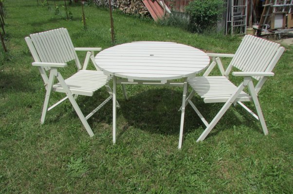 Folding Garden Table Chairs From Gleyzes 1950s For Sale At Pamono