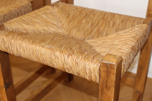 Franzosische Esszimmerstuhle 1950er 4er Set Bei Pamono Kaufen