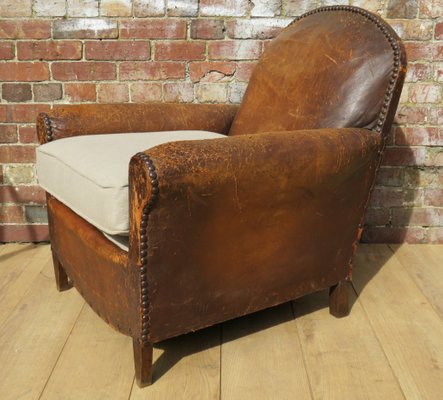 Antique French Studded Leather Club Chair For Sale At Pamono Antique French Studded Leather Club Chair 11 - Antique French Studded Leather Club Chair For Sale At Pamono