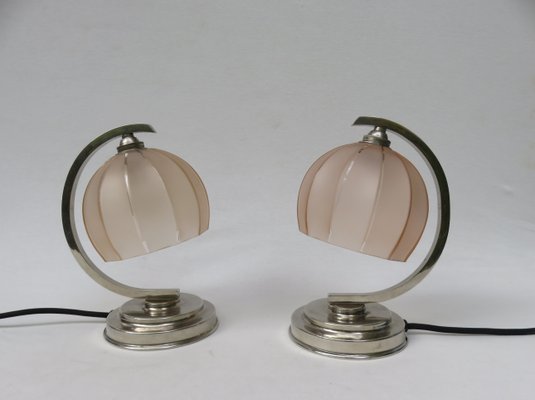 Vintage French Art Deco Bedside Table, Bed Side Table Lamps