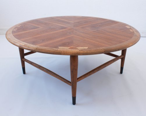 Walnut Marquetry Coffee Table By Andre Bus For Lane Furniture 1960s Walnut Marquetry Coffee Table By Andre Bus For Lane Furniture 1960s 1
