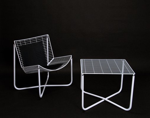 Mesa Jarpen posmoderna en blanco de Niels Gammelgaard para Ikea, 1983 Mesa Jarpen posmoderna en blanco de Niels Gammelgaard para Ikea, 1983