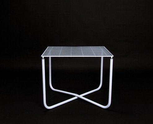 Mesa Jarpen posmoderna en blanco de Niels Gammelgaard para Ikea, 1983 Mesa Jarpen posmoderna en blanco de Niels Gammelgaard para Ikea, 1983