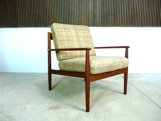 Danish Teak and Wool Easy Chair by Grete Jalk for Cado 1960s