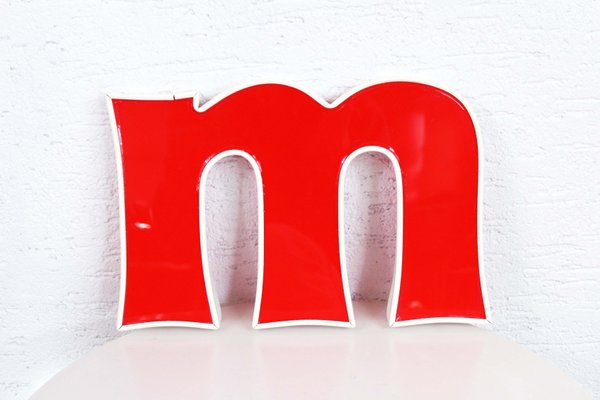 Vintage Letter M Sign For Sale At Pamono