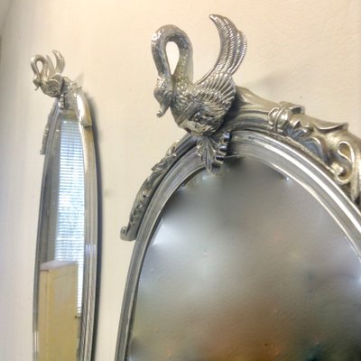 Vintage Swan Mirrors Set Of 2 For, Vintage Silvering Mirror