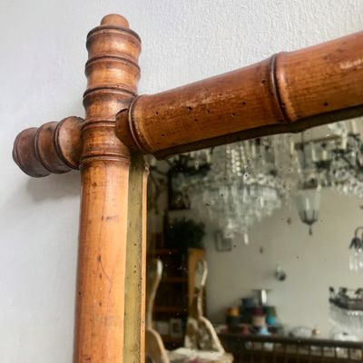 Vintage French Faux Bamboo Mirror For At Pamono Vintage French Faux Bamboo Mirror For