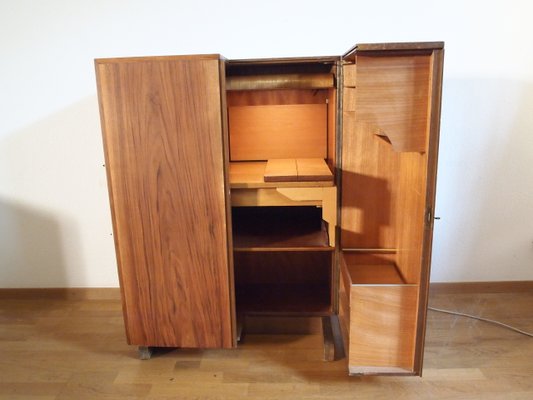 Vintage Hidden Desk Folding Cabinet For Sale At Pamono