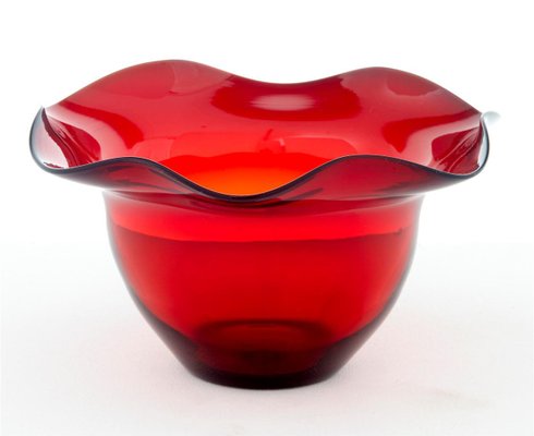 Vintage Red Glass Vase By Monica Bratt For Sale At Pamono