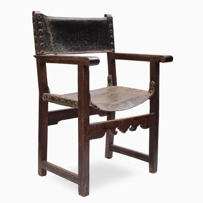 Antique 17th Century Spanish Friars Chair