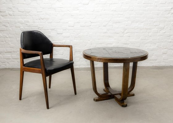 De Mid Cuir1960s Scandinave Et En Teck Bureau Chaise Century IvybYf76gm