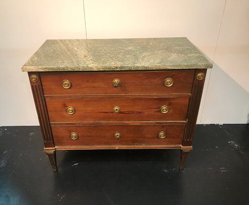 Antique Mahogany Chest Of Drawers With Marble Top For Sale At Pamono