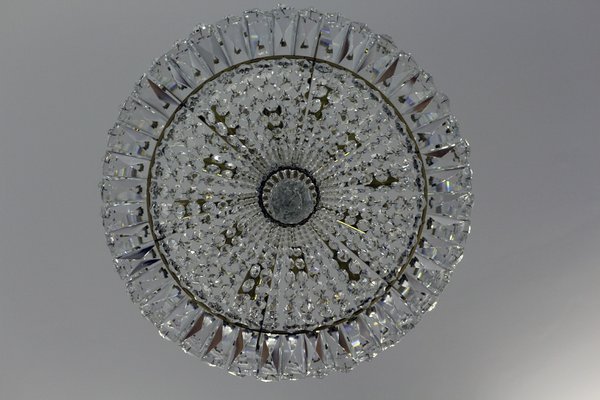 Vintage Viennese Crystal Chandelier With Swarovski Crystals For Vintage Viennese Crystal Chandelier With Swarovski Crystals 2