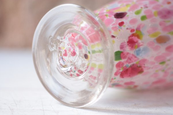 Antique French Clichy Pink Art Glass Crystal Vase For Sale At Pamono