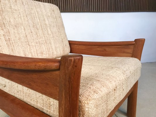 Danischer Sessel Aus Teak Und Wolle Von Dyrlund 1960er Bei Pamono Kaufen