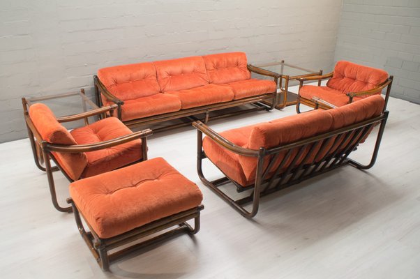 Mid Century Italian Bamboo Living Room Set 1960s For Sale At Pamono