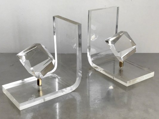 Vintage Lucite Bookends Set Of 2 For At Pamono Vintage Lucite Bookends Set Of 2 For