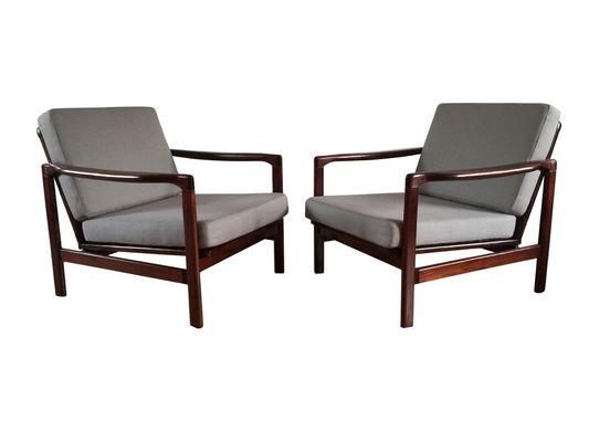 Lounge Armchairs By Zenon Baczyk For Swarzedzkie Fabryki Mebli 1960s Set Of 2 For Sale At Pamono