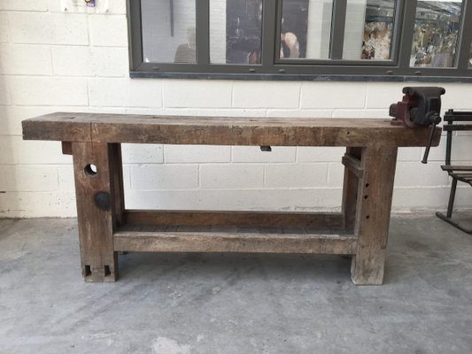 Vintage Wooden Worktable For Sale At Pamono