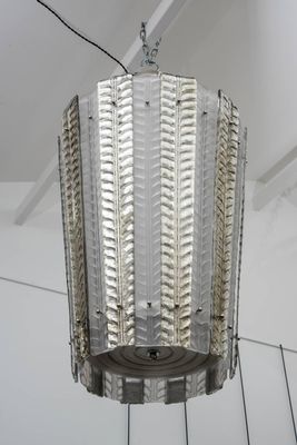 Vintage Deckenlampe aus Muranoglas in Laternen Optik Vintage Deckenlampe aus Muranoglas in Laternen Optik