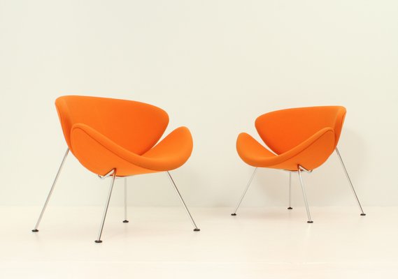 Orange Slice Chairs By Pierre Paulin For Artifort 1970s Set Of 2