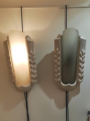Wandlampen Aus Gips Glas 1940er 2er Set Bei Pamono Kaufen