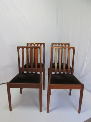 Vintage Teak Chairs Set Of 4 For Sale At Pamono