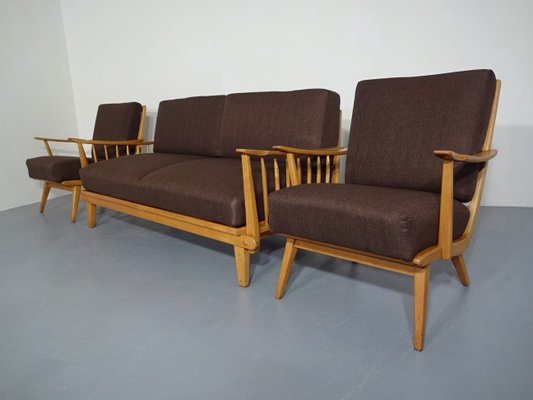 divano letto e 2 poltrone di walter knoll anni 50