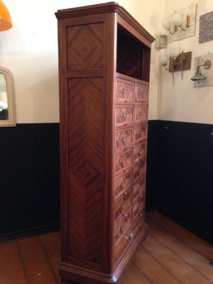 Vintage French Mahogany Filing Cabinet For Sale At Pamono