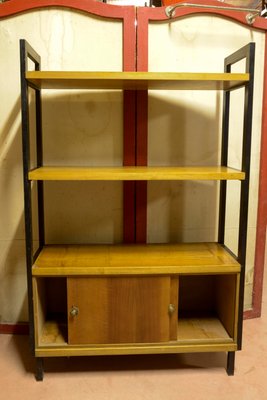 Plywood Bookcase With Sliding Doors 1960s For Sale At Pamono