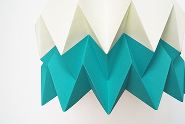 Lampe Origami Bleu Lagon Par Orikomi En Vente Sur Pamono