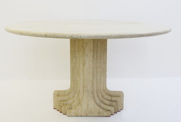 Vintage Italian Travertine Dining Table By Carlo Scarpa For At Vintage Italian Travertine Dining Table By Carlo Scarpa 1