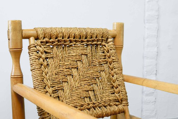 Beech Sisal Easy Chairs 1960s Set Of 2 For Sale At Pamono